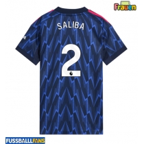 Arsenal William Saliba #2 Auswärtstrikot Frauen 2025-26 Kurzarm
